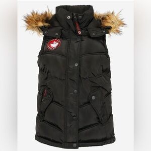 NWT Canada Weather Gear Women's Puffer Vest w/Faux Fur Collar Sz Medium